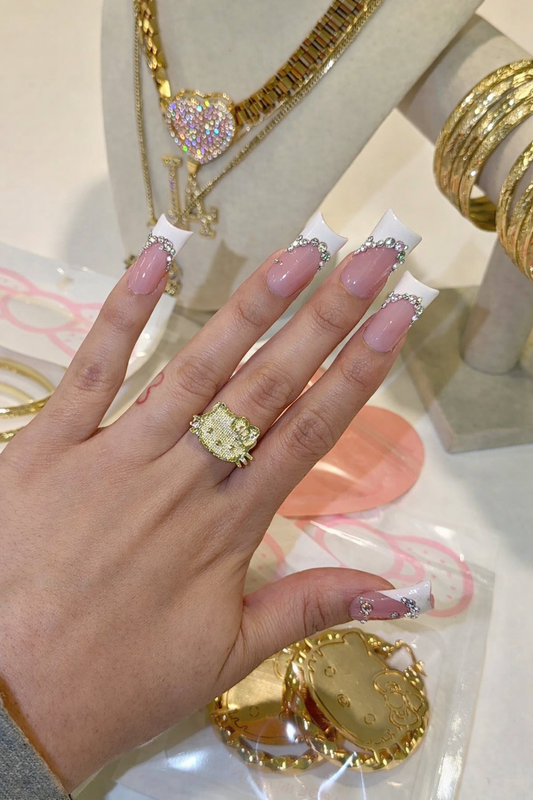 gold HK face ring